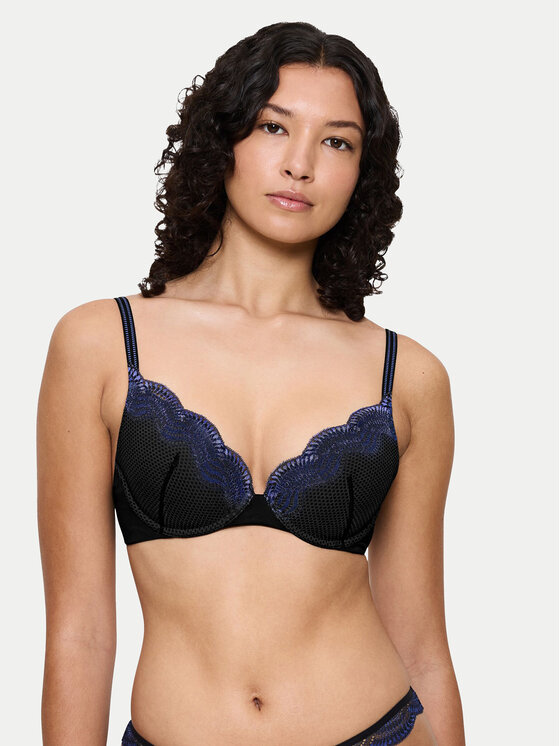 Triumph Biustonosz z fiszbiną Comfort Glam 10224965 Czarny