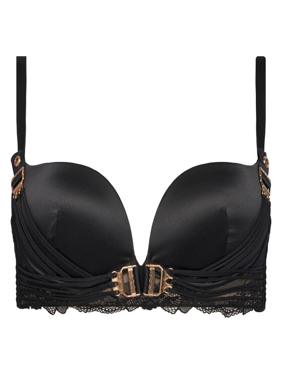 Hunkemöller Biustonosz z fiszbiną Avela 302375 Czarny