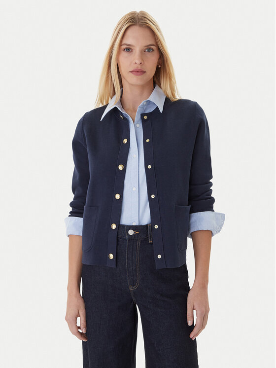 Tommy Hilfiger Kardigan WW0WW40846 Granatowy Regular Fit