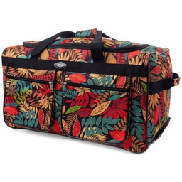 Duża Pojemna Torba Podróżna Na Kółkach RGL A2 KWIATY 80 x 40 x 36 [cm]