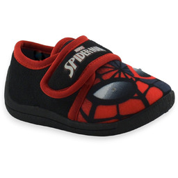 Świecące wygodne kapcie na rzep dla chłopa Spider-Man Bartek 8785111 Czarne