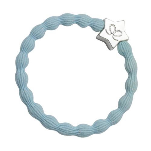 By Eloise London Silver Star Sky Blue Gumka do włosów 1 szt Odcień Sky Blue