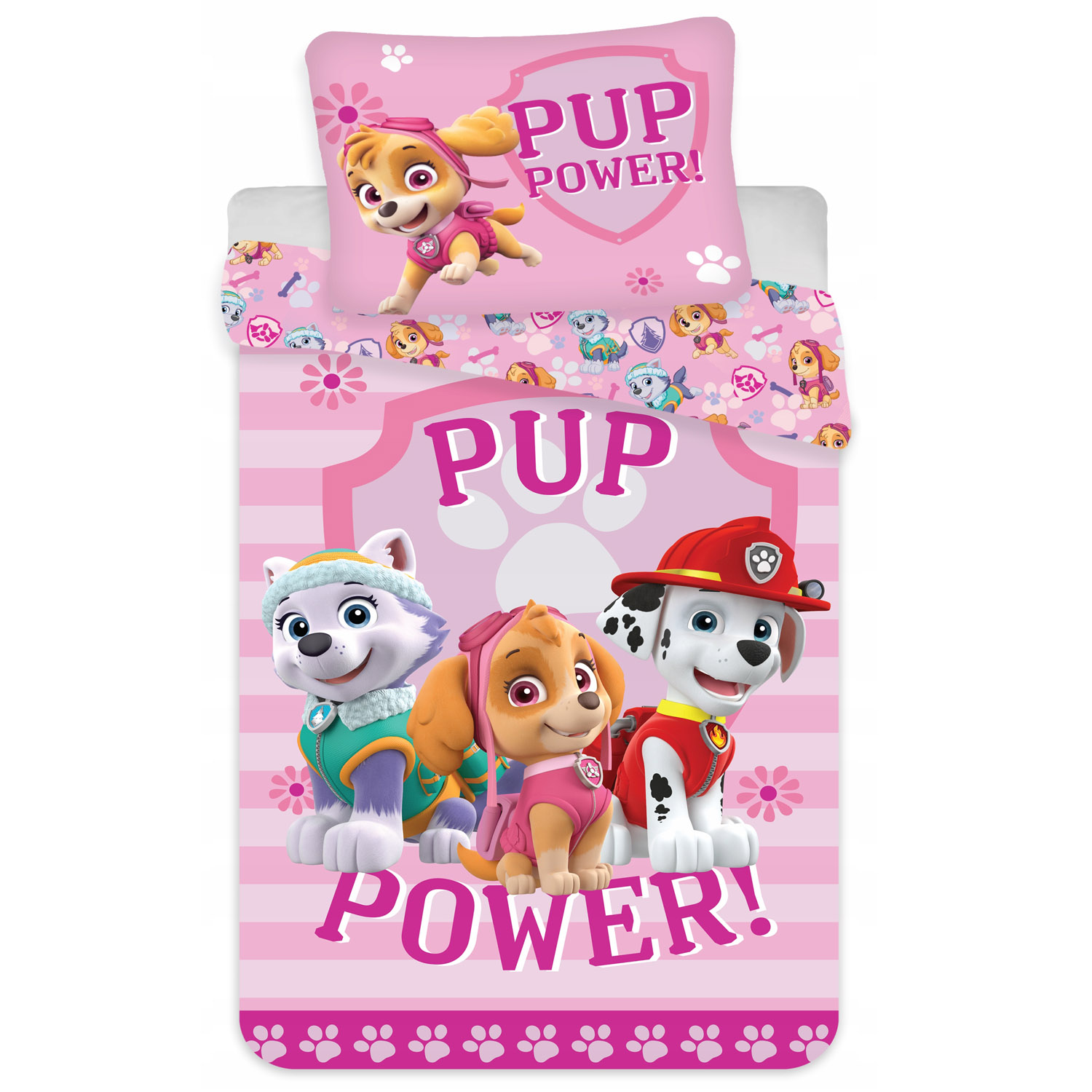 Pościel 140x200 Psi Patrol Skye różowa bawełniana