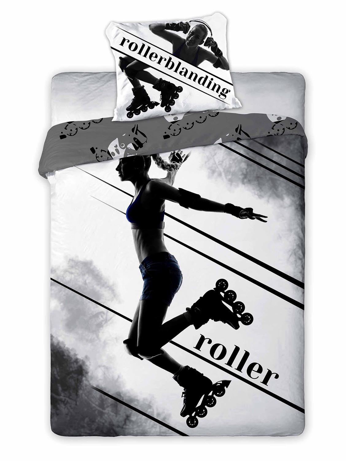 Pościel 160x200 Sport Rolki bawełniana