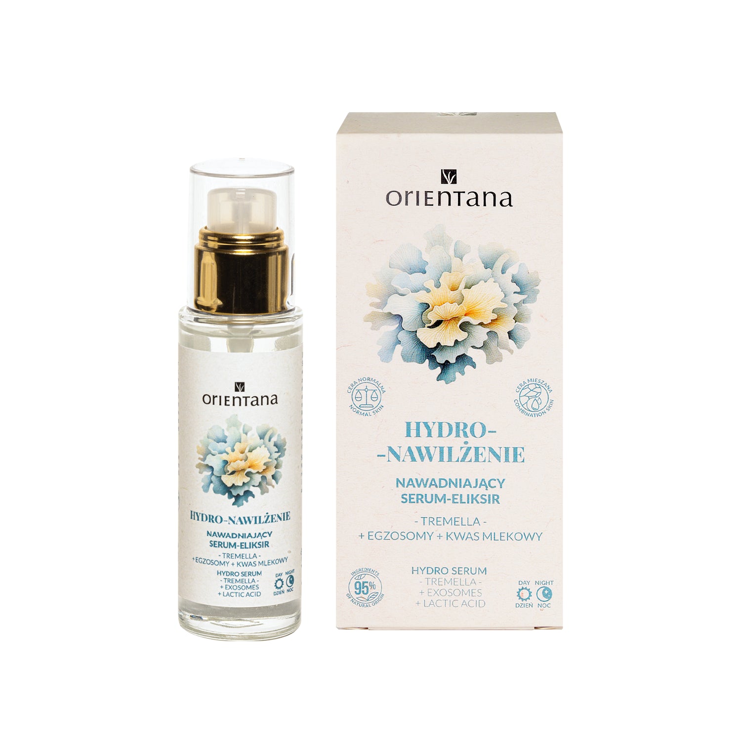 Eliksir Serum nawilżające Tremella Egzosomy Kwas mlekowy 30 ml