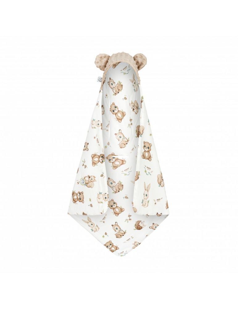 top Bonjour Cherie Kocyk bambusowy do fotelika samochodowego 90/90 Las minky Beige