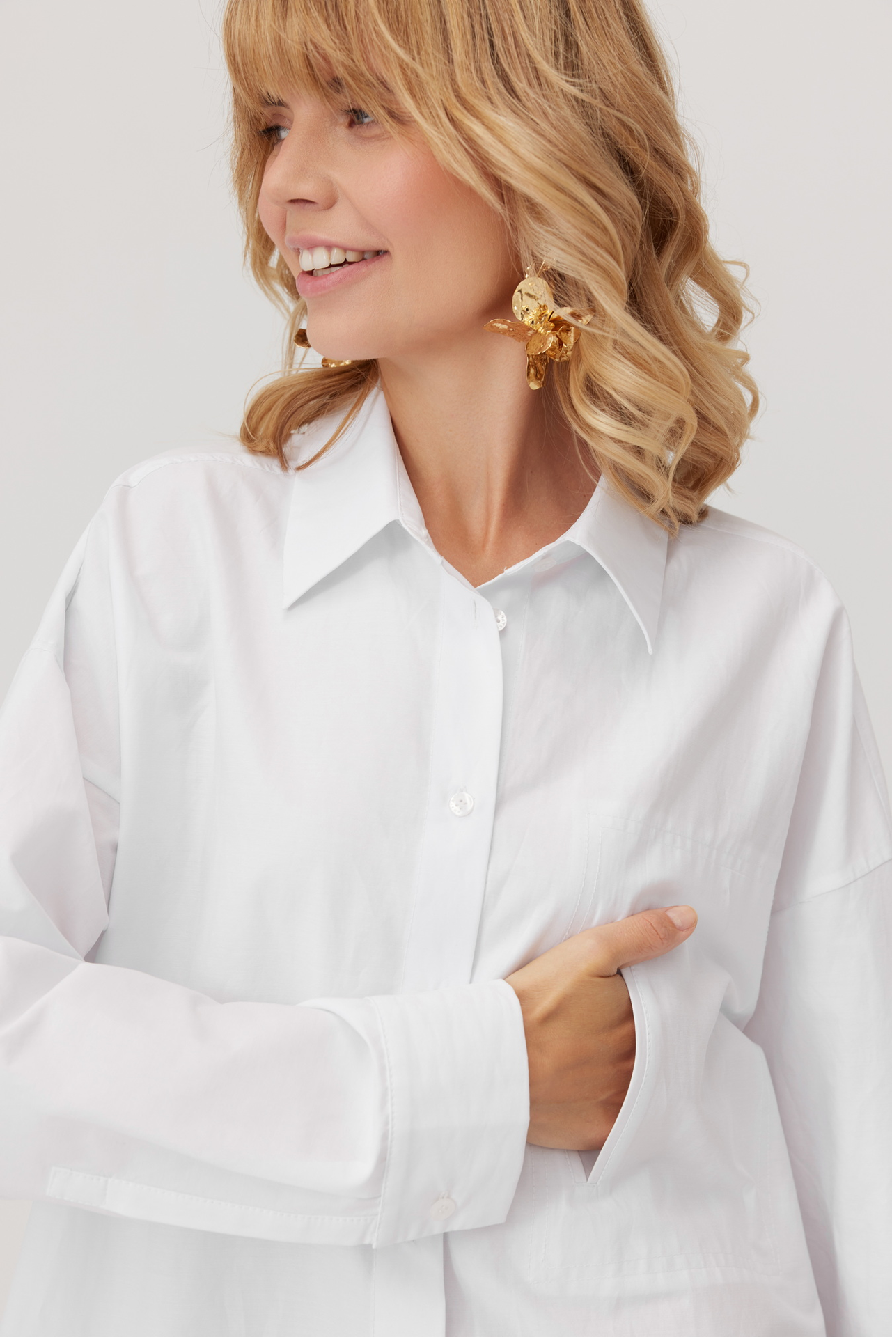 Koszula oversize Lorris biała