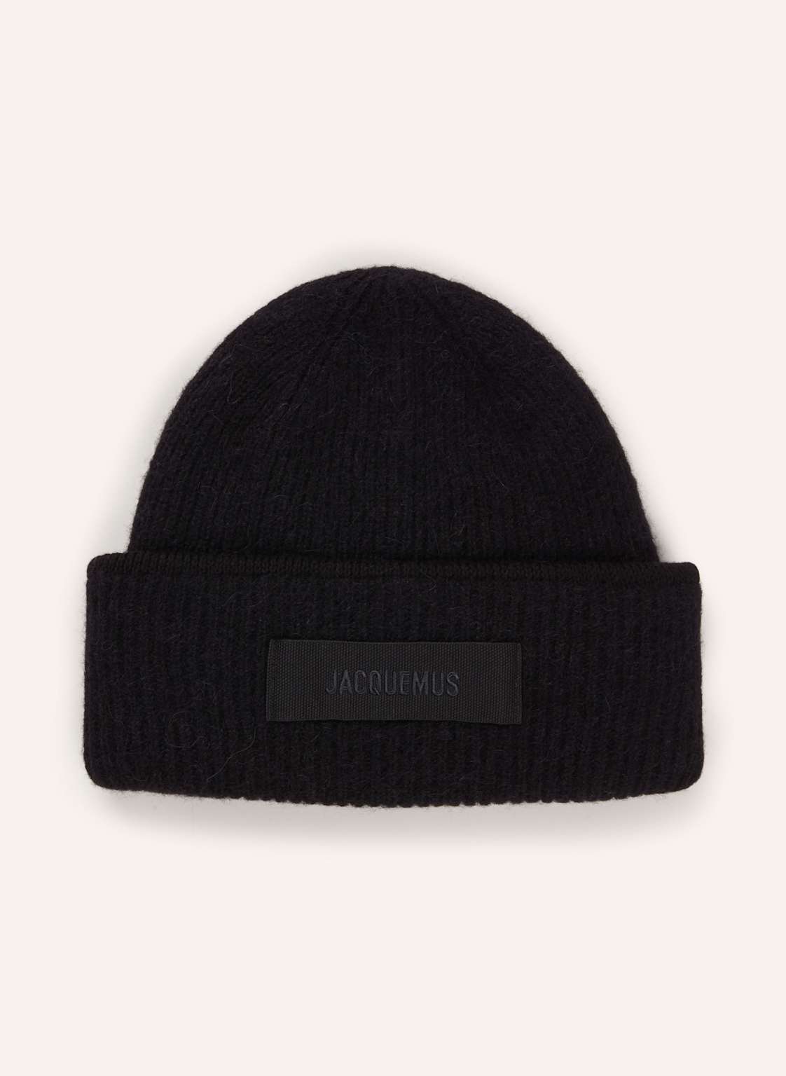 Jacquemus Czapka Le Bonnet Gros Grain Z Alpaką schwarz