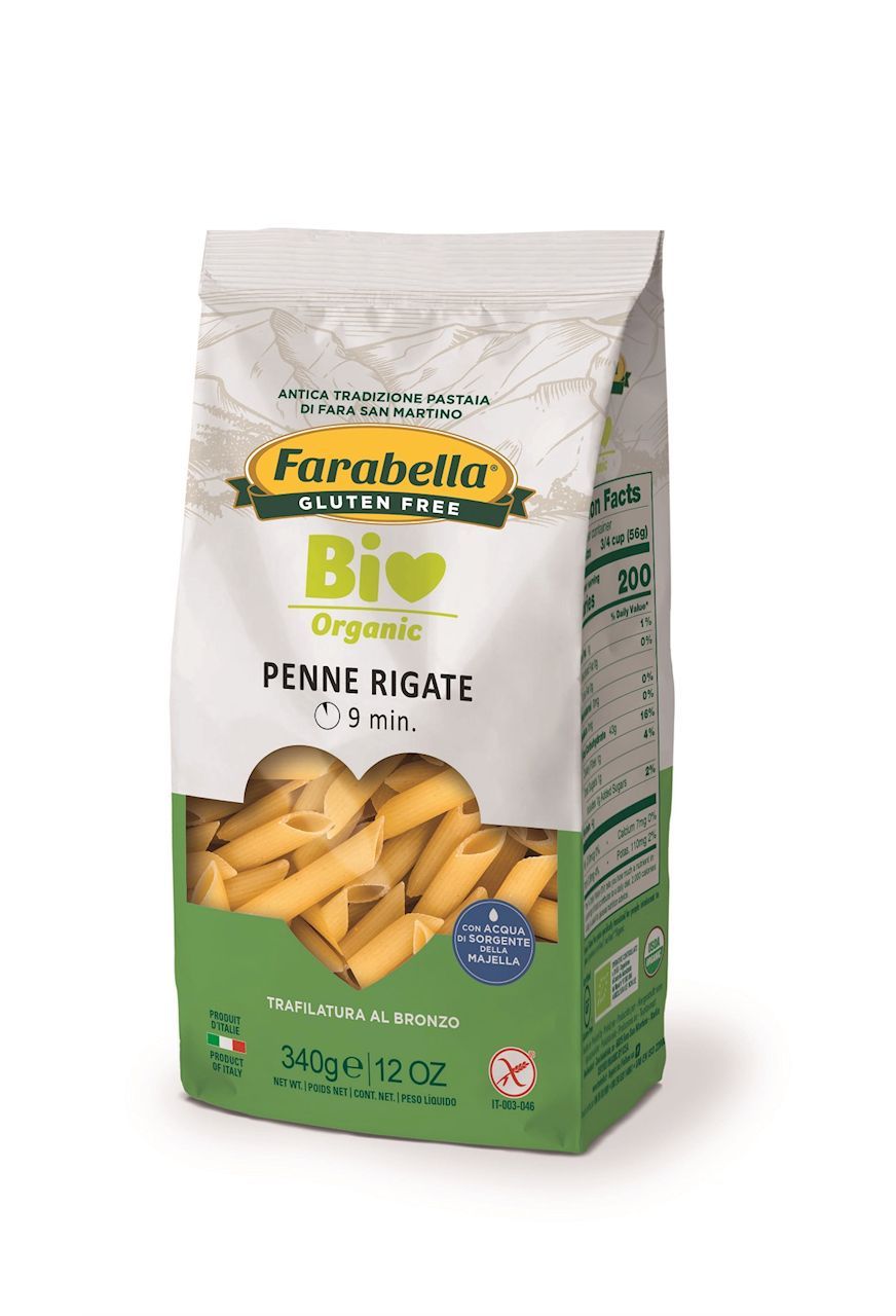 Farabella Makaron (kukurydziano - ryżowy) penne rigate 340 g Bio - makaron