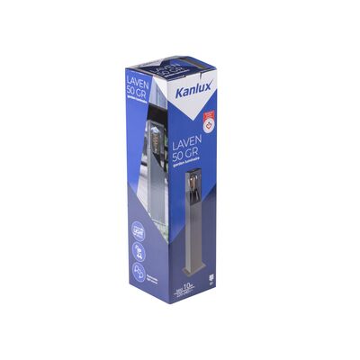 Słupek ogrodowy Laven 50 cm E27 10 W grafitowy