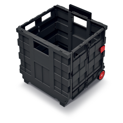 Składany wózek na kółkach Cart T 39,6 x 37 x 96 cm czarny