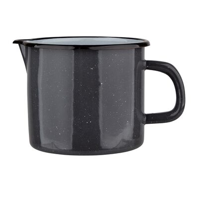 Kubek emaliowany z dzióbkiem 1,15 l szary nakrapiany