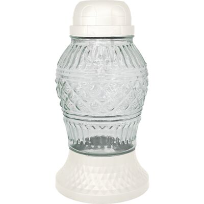 Znicz szklany solarny LA 503 SOL B 11,5 x 21 cm biały