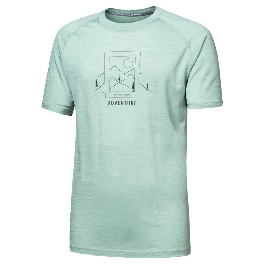 Męska koszulka Sensor Merino Air Say Yes kr. rukáv Rozmiar: XL / Kolor: zielony