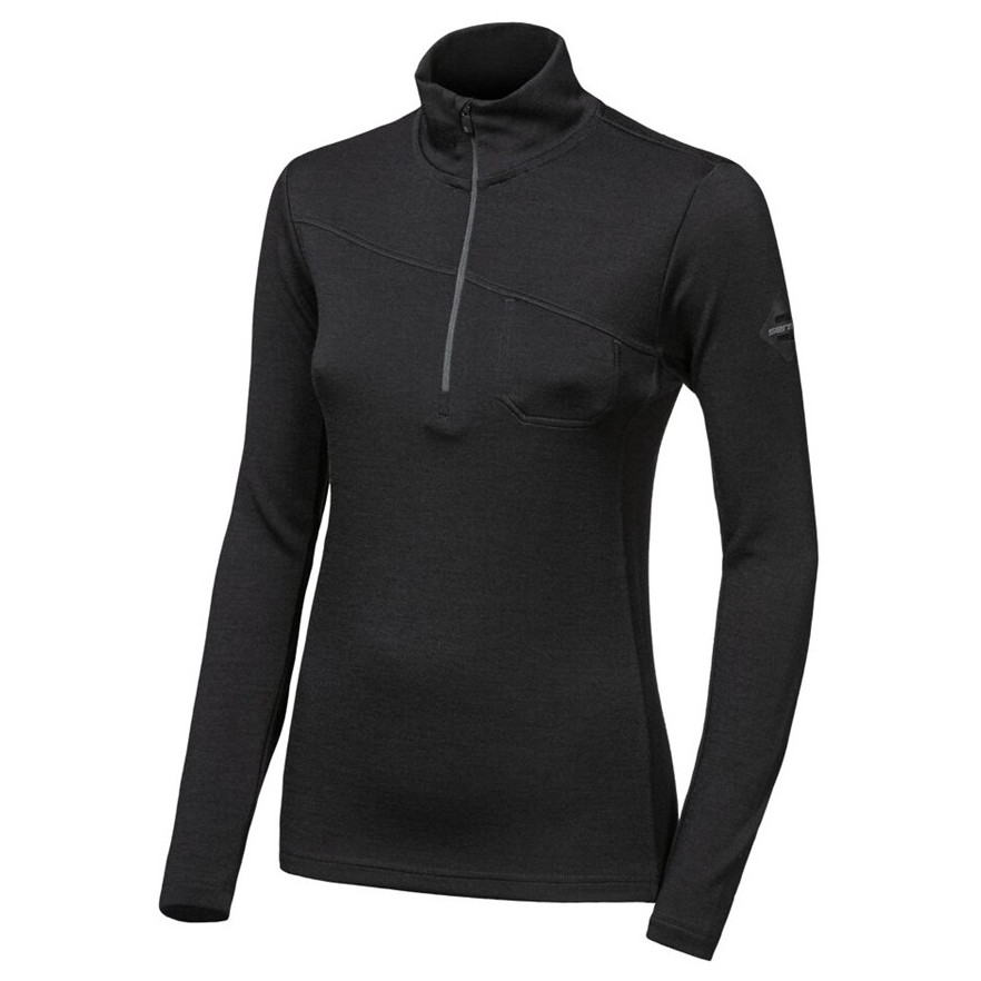 Bluza damska Sensor Merino Extreme Up zip Rozmiar: S / Kolor: czarny