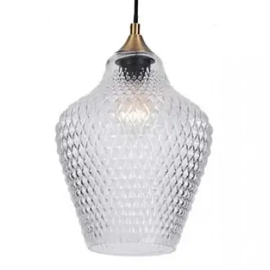 Nowoczesna lampa wisząca 19125 kryształowa do jadalni mosiądz