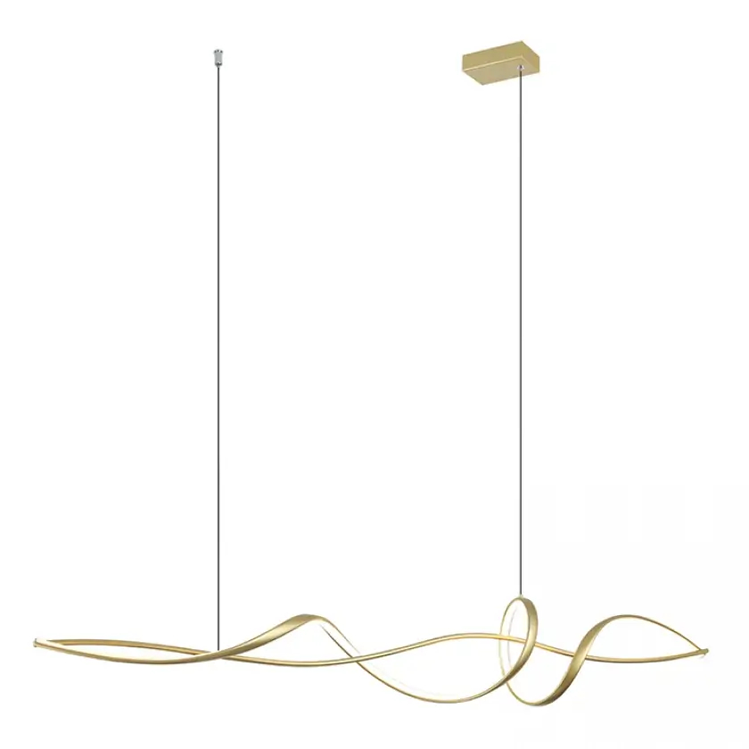 Wisząca lampa do salonu 23108 LED 27W 3000K metalowa złota