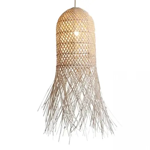 Lampa wisząca boho 23196 naturalny rattan do jadalni brązowy