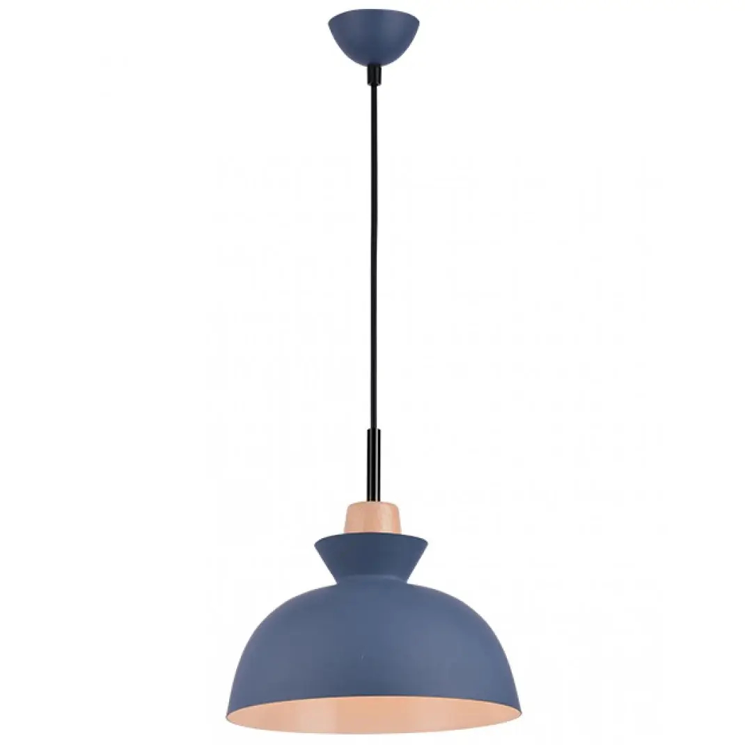 Skandynawska wisząca lampa 180067 nad kanapę do salonu niebieski
