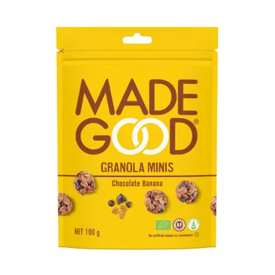 Madegood Granola kulki z czekoladą i bananem 100 g Bio