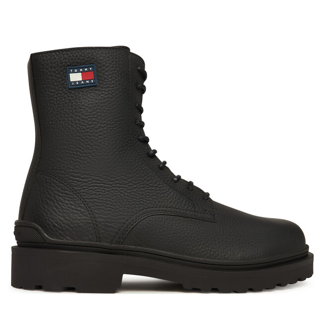 Trzewiki Tommy Jeans Tjm Lace Up Tumbled High EM0EM01631 Czarny