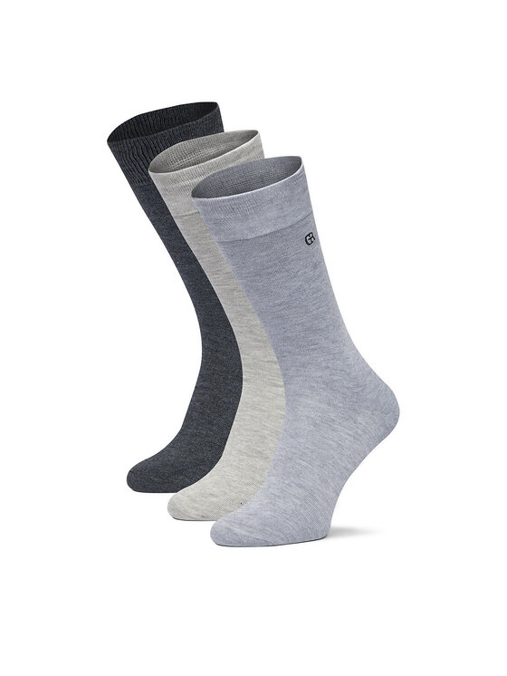 Gino Rossi Zestaw 3 par wysokich skarpet męskich CEO_AS_GR_01_W_AW25 (3-pack). Szary