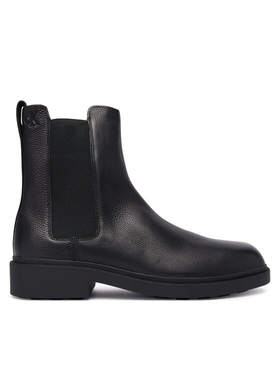Calvin Klein Sztyblety Dress Lug Chelsea Boot Lth YM0YM01389 Czarny