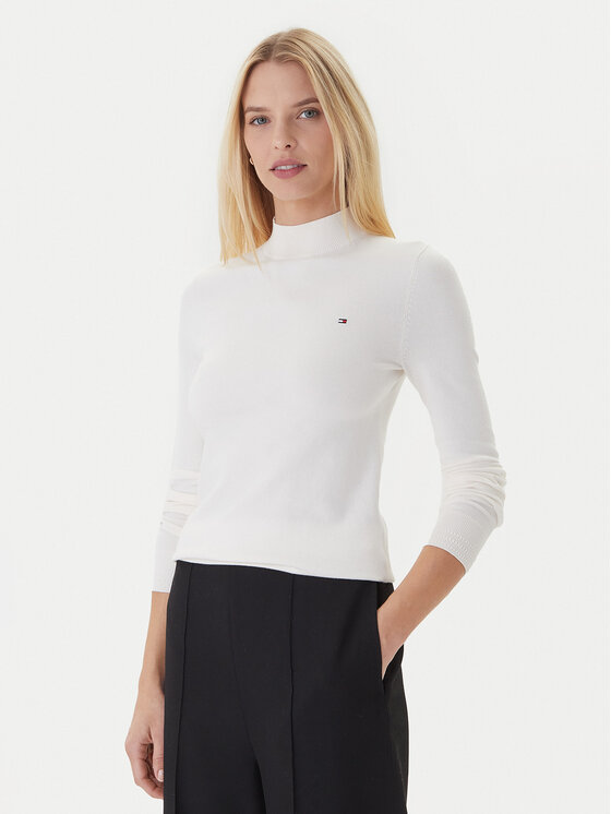 Tommy Hilfiger Sweter WW0WW47462 Écru Regular Fit