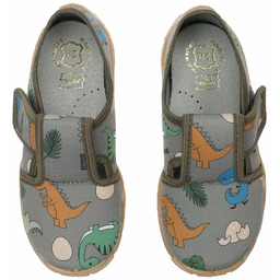 Kapcie dziecięce przedszkolne DINOZAURY na rzepy wkładka skóra polskie RAWEKS B26