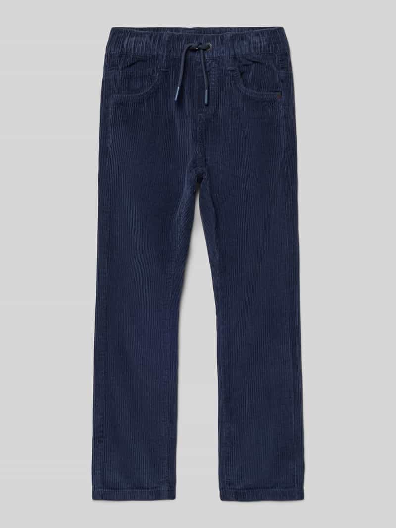 Spodnie sztruksowe o kroju regular fit z czystej bawełny model ‘JOGGSTYLE PELLE’