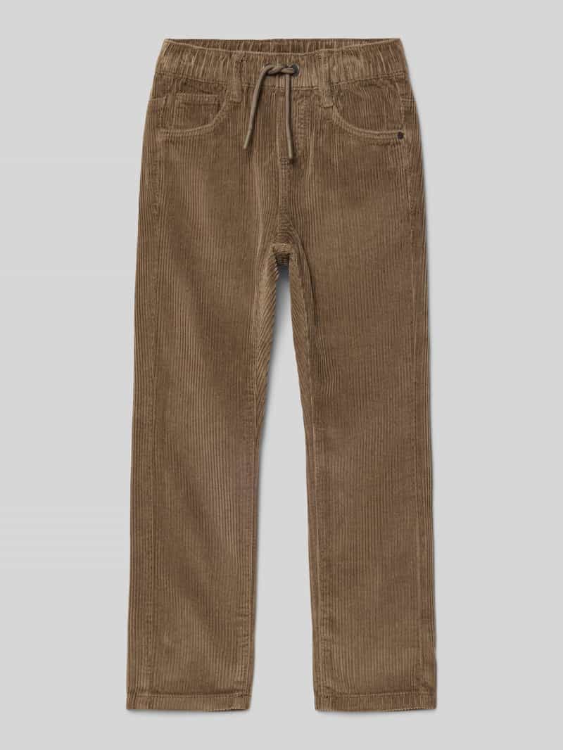 Spodnie sztruksowe o kroju regular fit z czystej bawełny model ‘JOGGSTYLE PELLE’