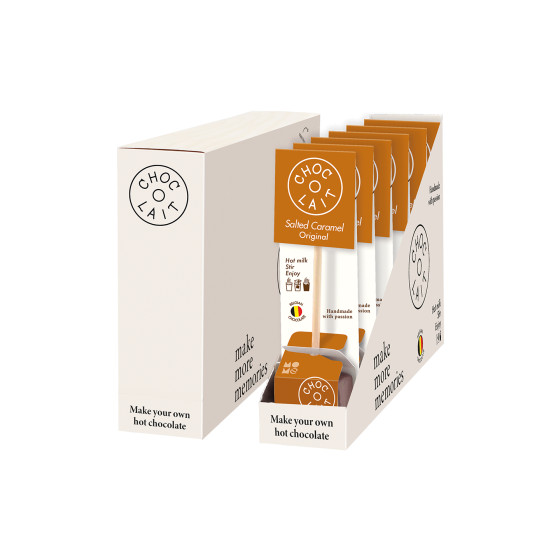 Czekolada na gorąco MoMe Choc-o-lait Spoon+ Double Salted Caramel, 6 x 35 g