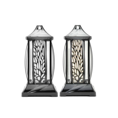 Znicz szklany Lampion ażur GRM 29,5 cm mix