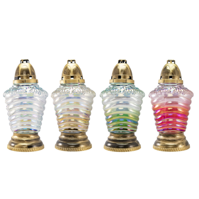 Znicz szklany Waza Ceim kolor 34,5 cm złoty mix