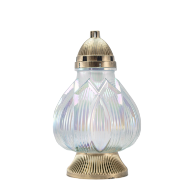 Znicz szklany WR 10 34 cm złoty