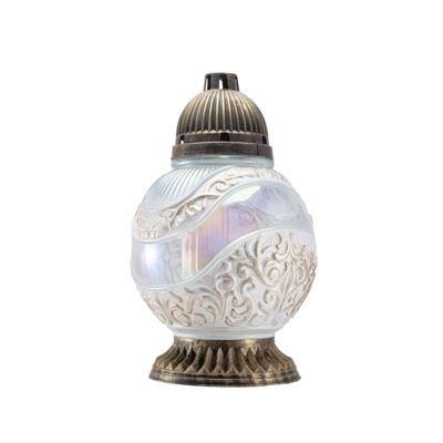 Znicz szklany W 27 33,5 cm złoty