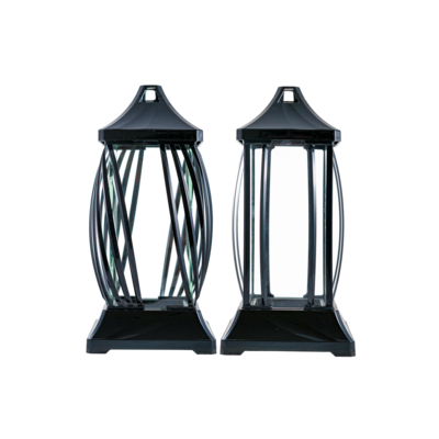 Znicz szklany Lampion mały gracja 29,5 cm mix