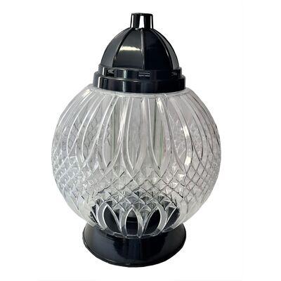 Znicz kula 35 cm biały/fioletowy