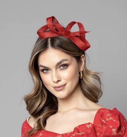 Fascynator MONO czerwony / inne kolory