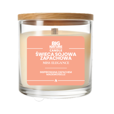 Świeca sojowa Miss Elegance inspirowana zapachem Mademoiselle 215 g