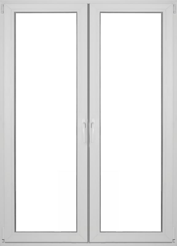 Okno PCV 3-szybowe balkonowe MD85 ANTR03 2OB antracytowe 1465x2095 mm dwuskrzydłowe rozwierne rozwierno-uchylne prawe