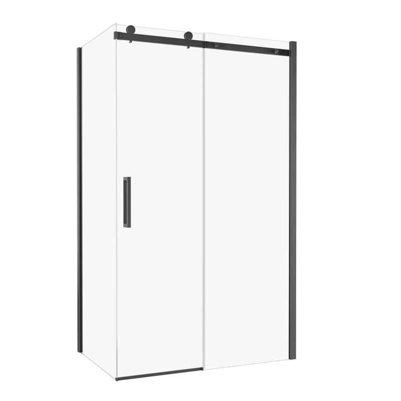 Kabina prysznicowa prostokątna 120x90x200 cm Laurena profile szare szczotkowane Wellneo