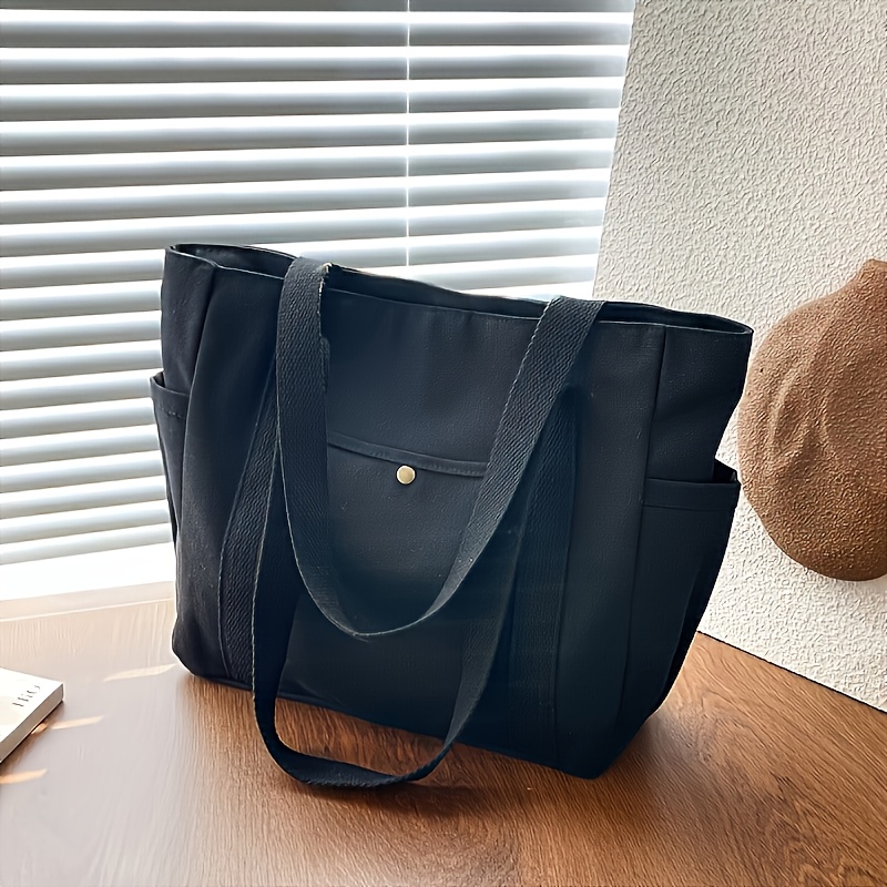 TEMU 1 szt. Damska Torba Tote, Duża Pojemność, Prosty Styl, Lekka i Trwała, Zamek Błyskawiczny, Podwójne Uchwyty, Modna i Casualowa, Idealna do
