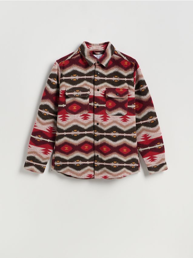 Reserved - Wzorzysta koszula comfort fit - wielobarwny