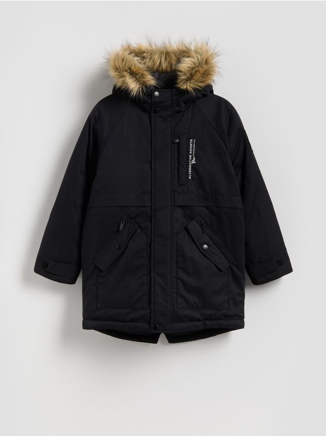 Reserved - Kurtka z kapturem - czarny