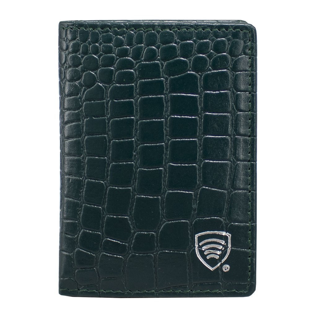 Mały skórzany portfel RFID KUK-77TCRGRN (Zielony)