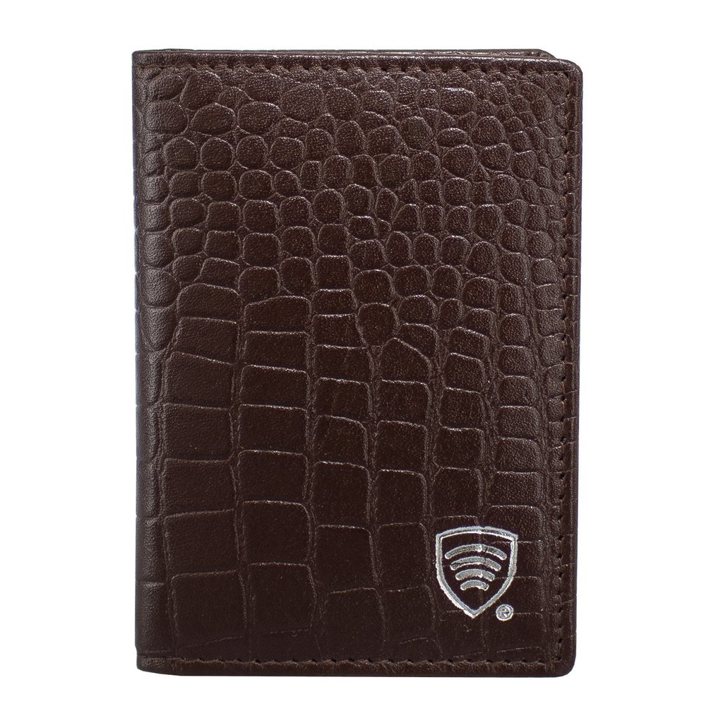 Mały skórzany portfel RFID KUK-77TCRBR (Brązowy)