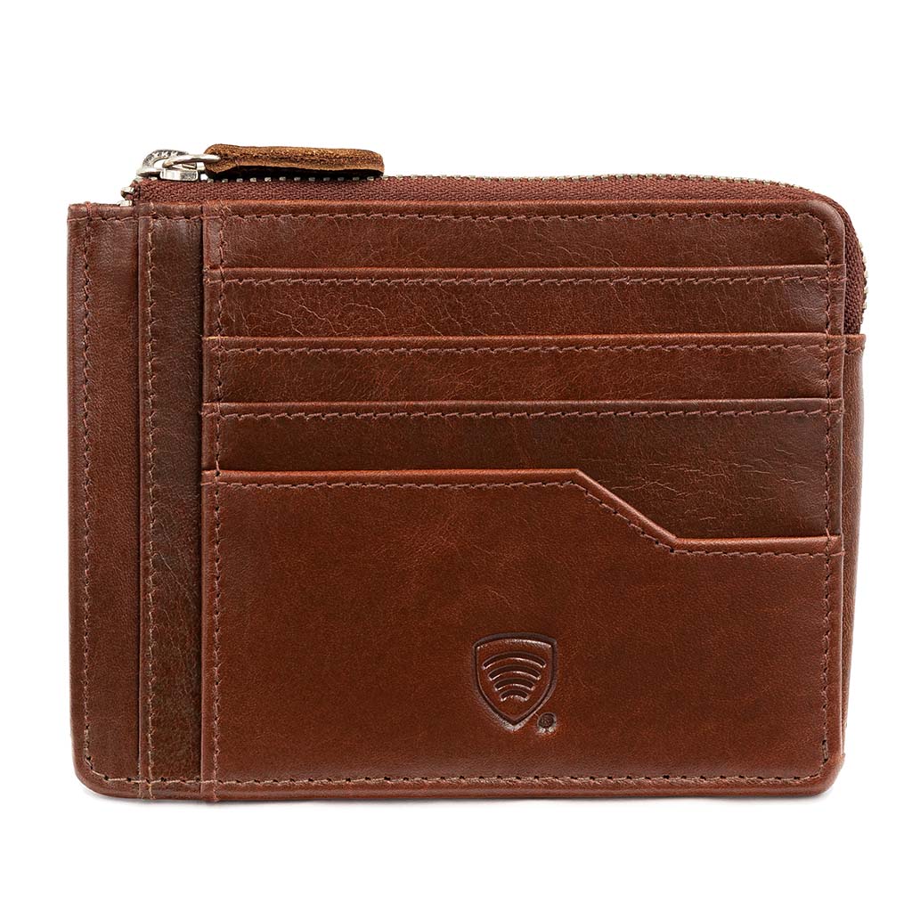 Skórzany Portfel RFID na Zamek Dowód Rejestracyjny Karty Zbliżeniowe