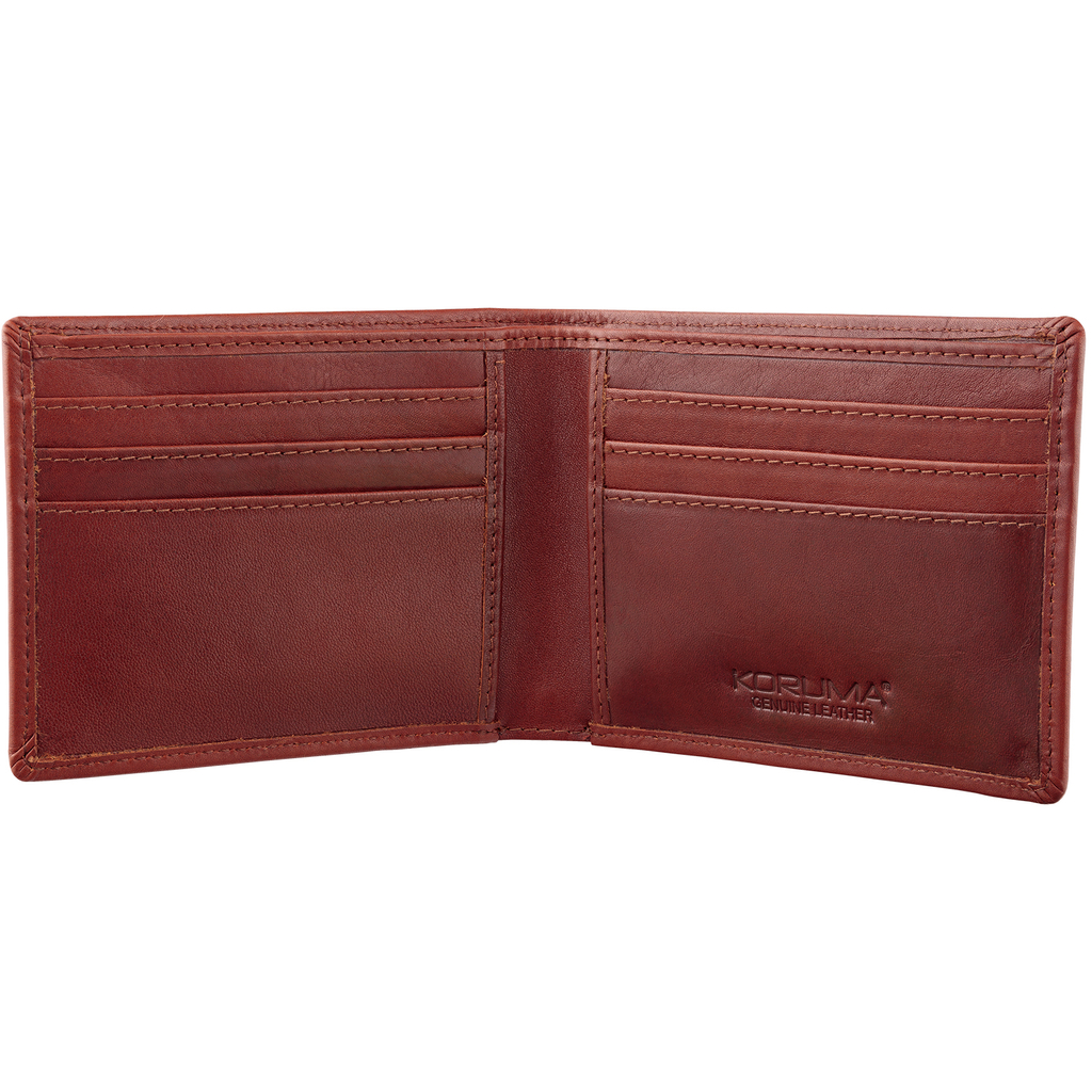 Cienki portfel męski skórzany typu SLIM (Brąz)