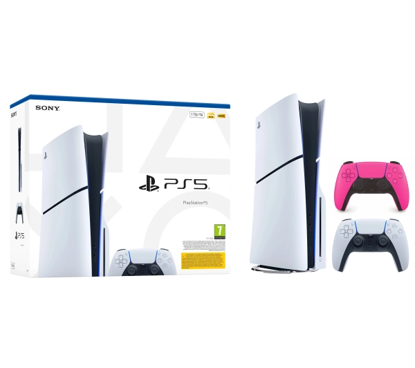 Sony PlayStation 5 Slim E Chassis PS5 1TB z napędem + Dodatkowy Pad Różowy